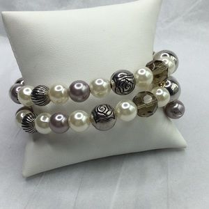 Mixed Bead Snake Style Wrap Bracelet